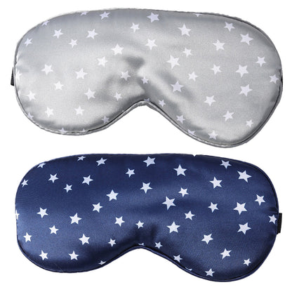 2pcs Silk Travel Sleeping Mask Pure Mulberry with Adjustable Strap Silk Eyepatch Mask -Navy and Grey