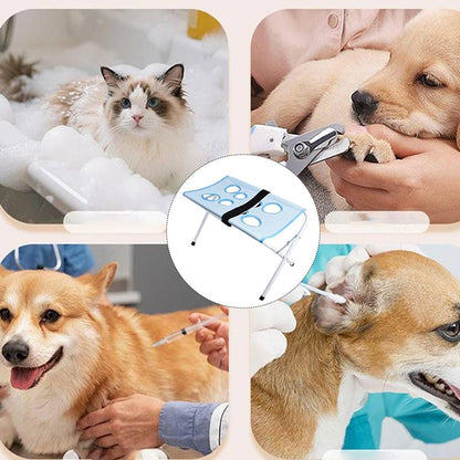 Pet Grooming Hammock Bathing Restraint Bed for Claw Care - Blue