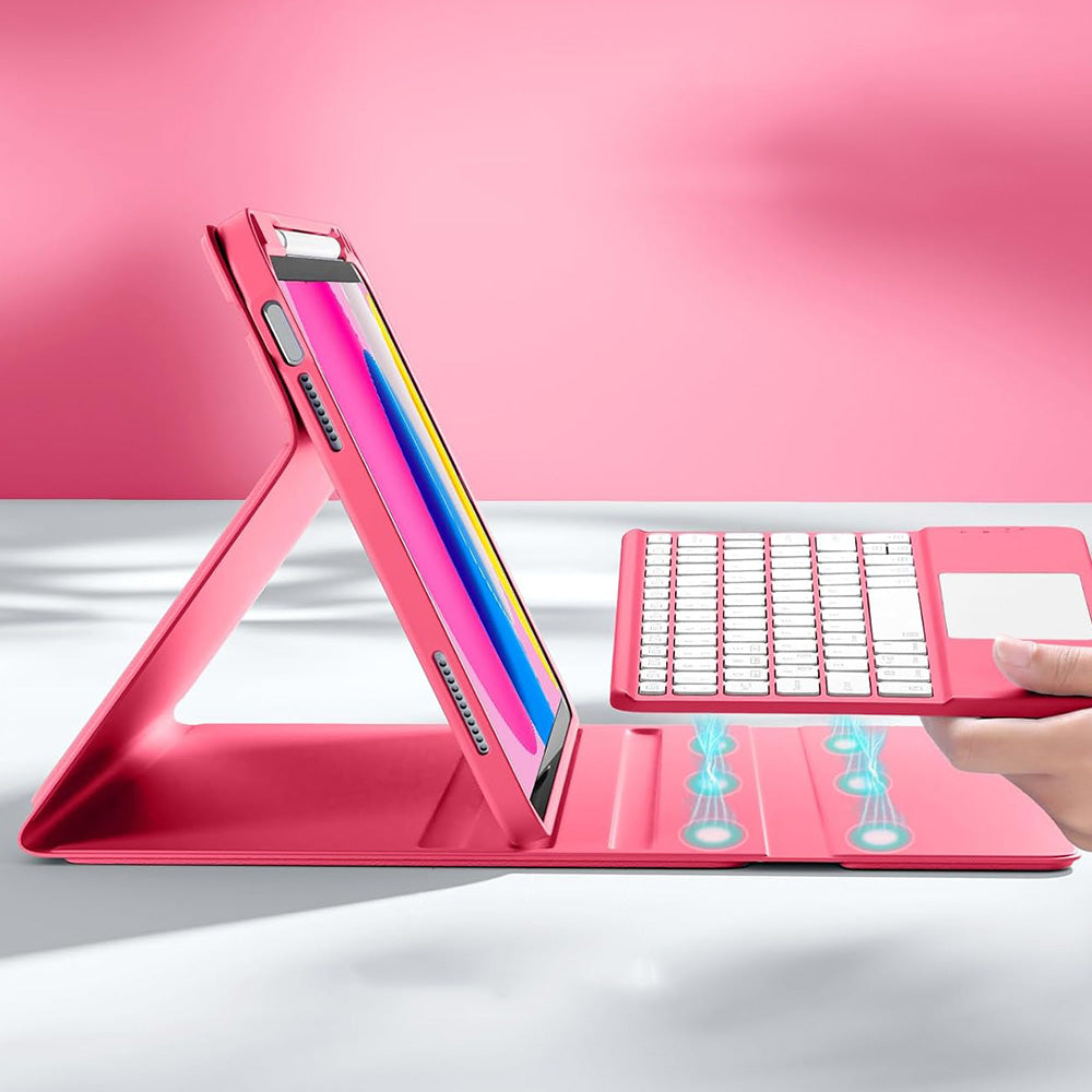 Keyboard Case with Touchpad for iPad 10th and 11th Gen  - Red