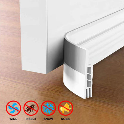 Rubber Door Draft Stopper Under Door Sealer Noise Blocker Sound Proof Draft Guard White