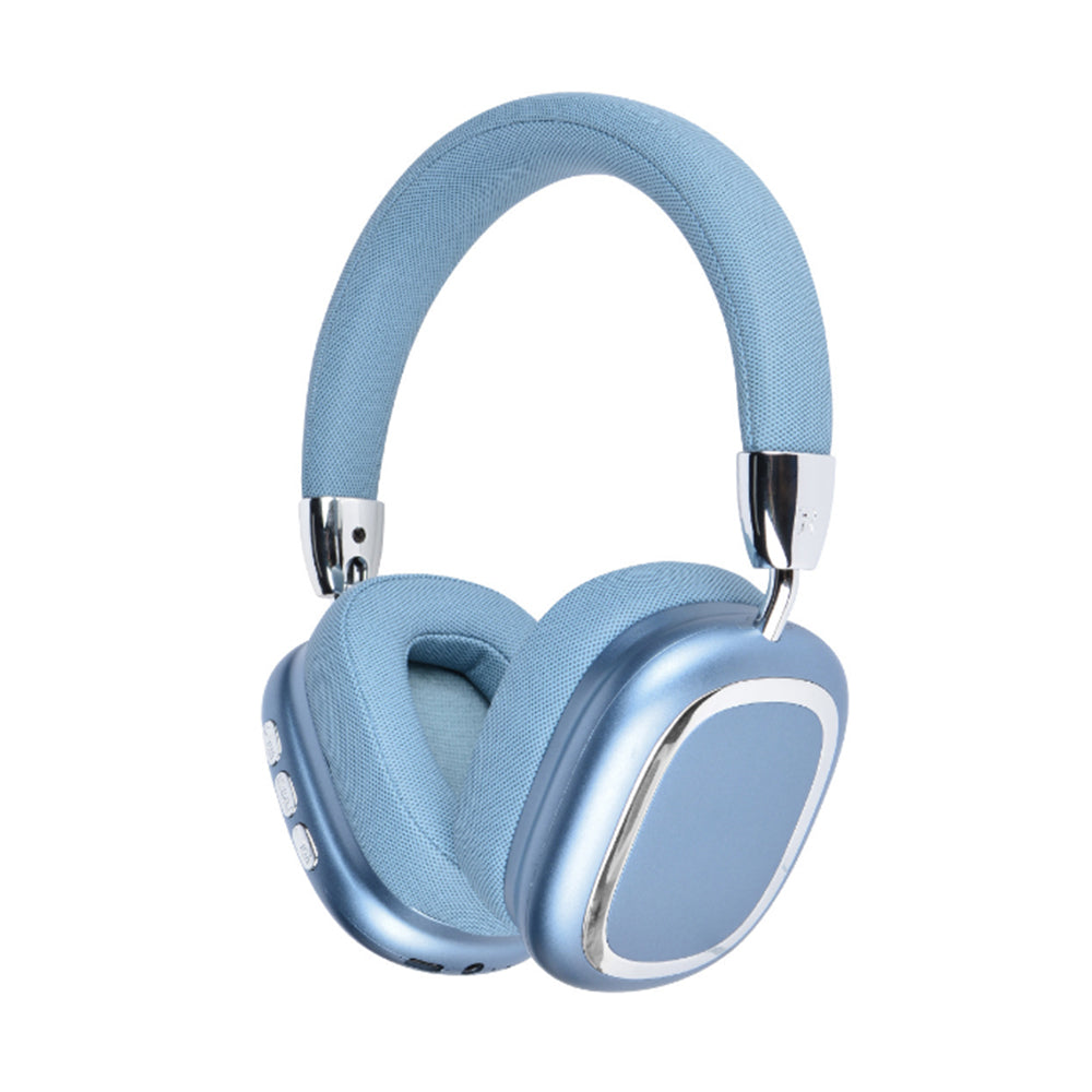 Bluetooth 5.3 Wireless Headphones Stereo Earphones Over Ear Headset Blue