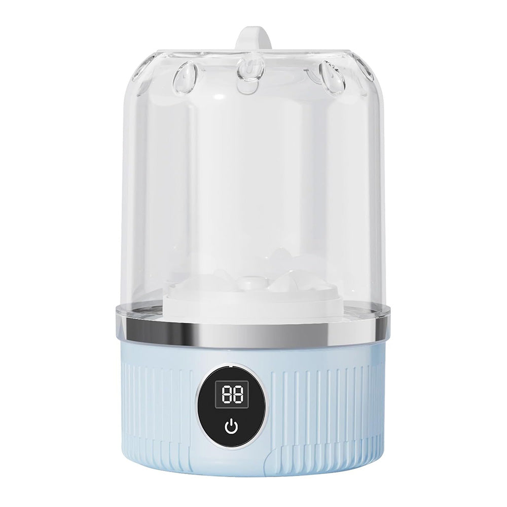 Portable Mini Washing Machine Rechargeable Small Clothes Washer for Travel Use-Blue