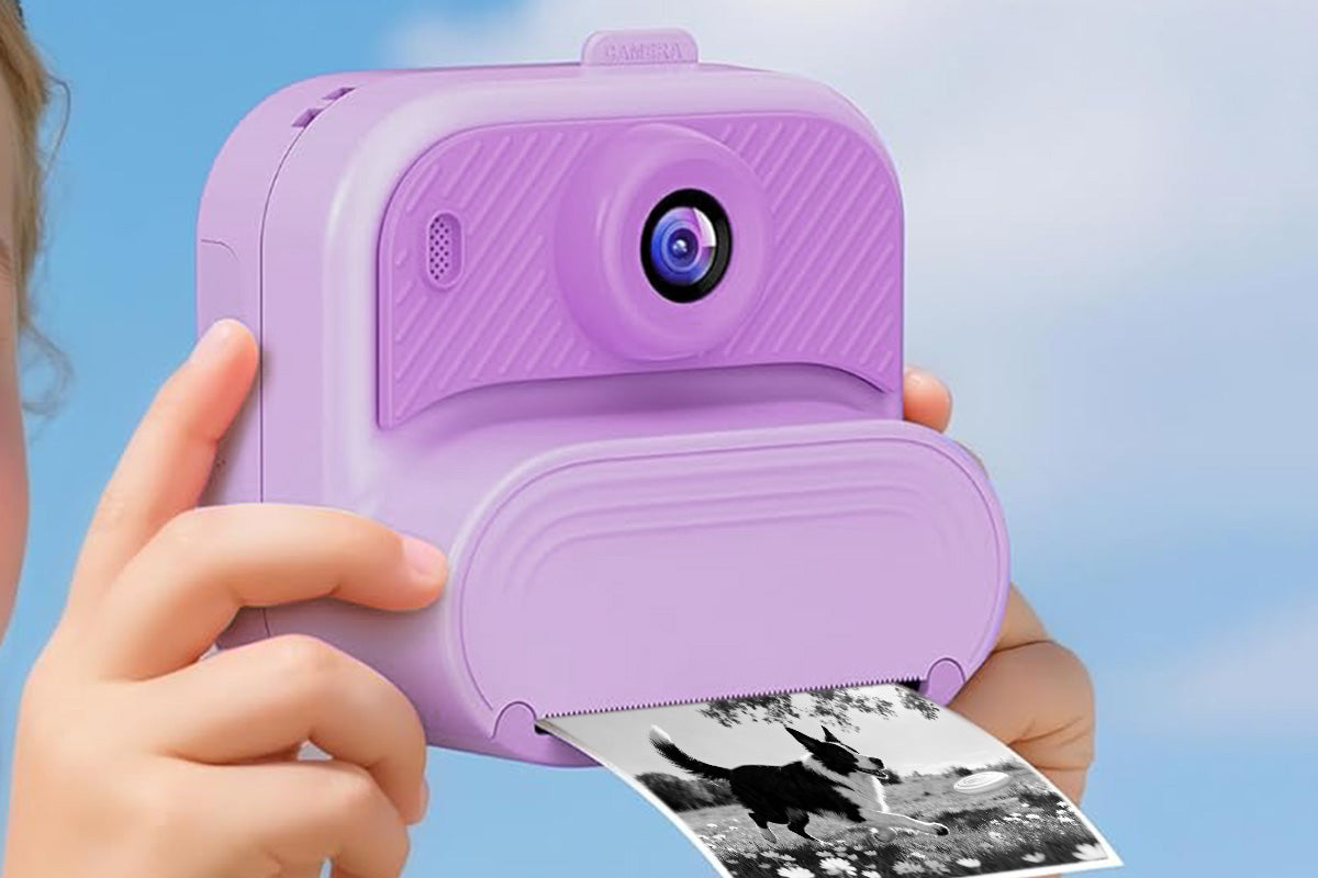 boy and girls DIY Instant Print Camera with 48MP Photo Printer-Purple