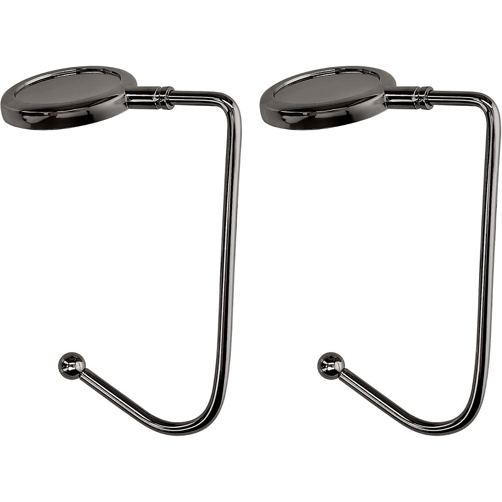 2 Pack 30mm Metal Straight Hooks for Christmas Stockings and Bags - Black