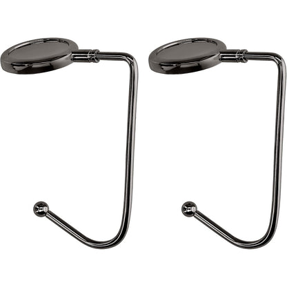 2 Pack 30mm Metal Straight Hooks for Christmas Stockings and Bags - Black