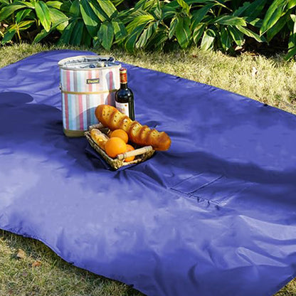3 in 1 Portable Rain Poncho Waterproof Lightweight Emergency Raincoat with Pocket-Blue