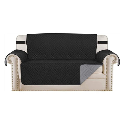 Reversible Sofa Slipcover Water Resistant Sofa Cover Couch Covers Furniture Protector Black