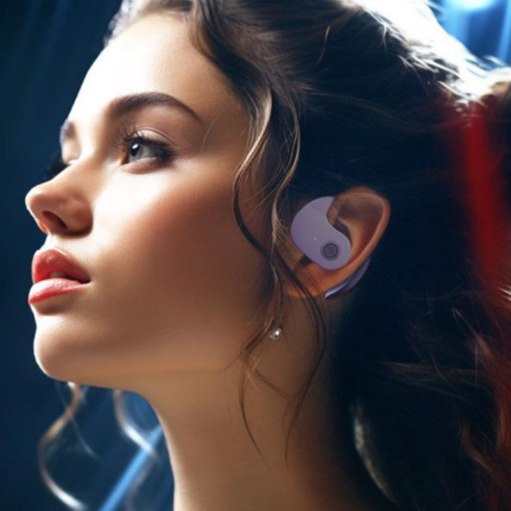 Open Ear Headphones Wireless Bluetooth Earbuds Sport Earphone Purple
