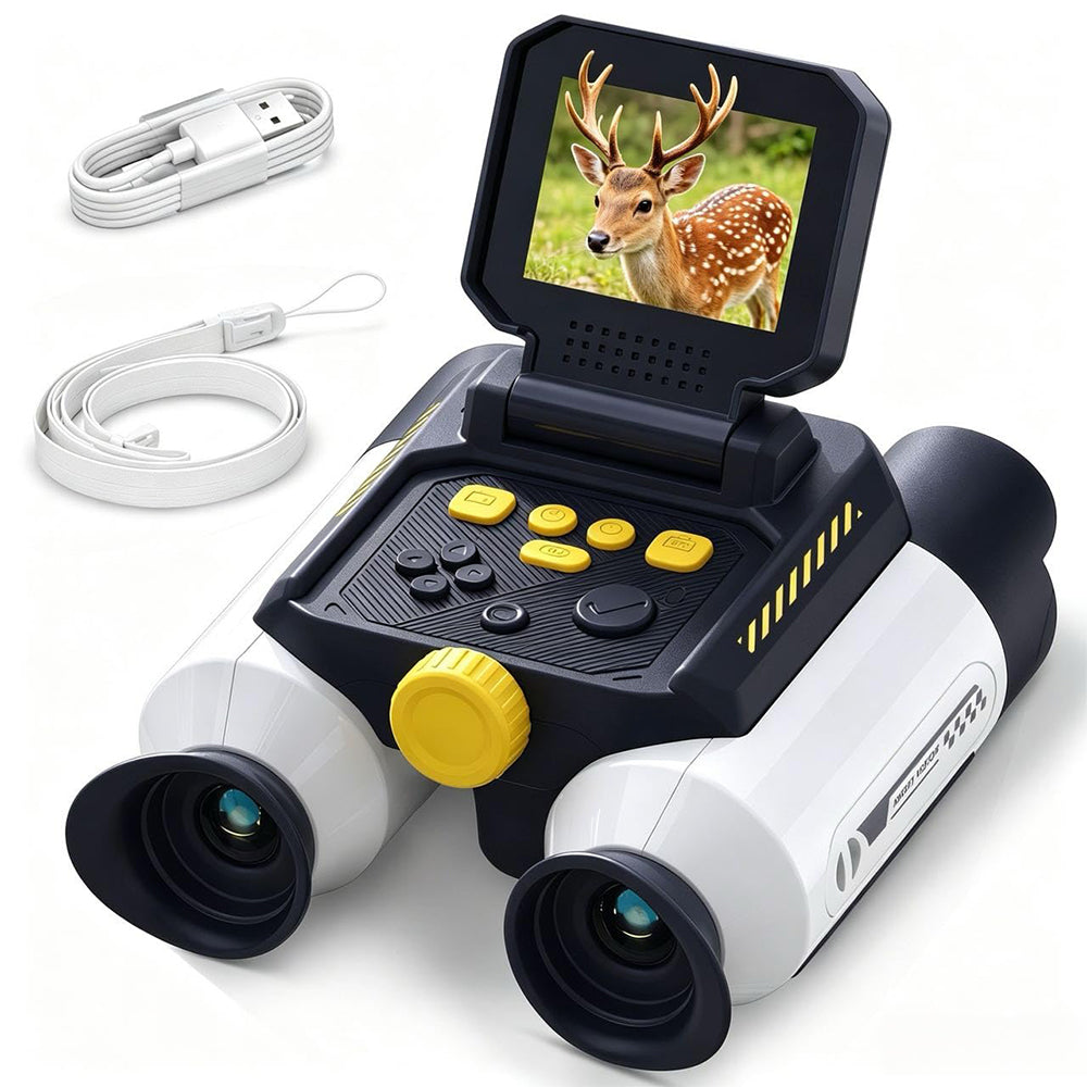 Digital Binoculars with Night Vision and 10X Optical Zoom - White