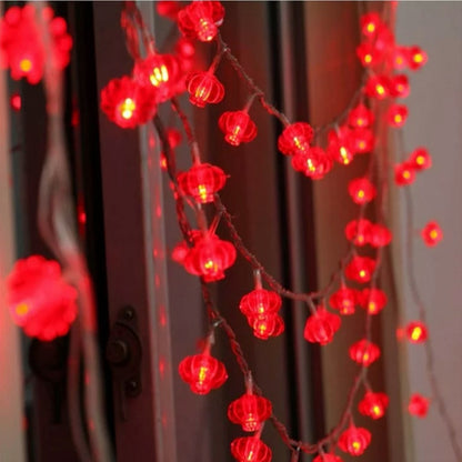 Solar Lanterns String Lights Garden Fairy String Lights -Red