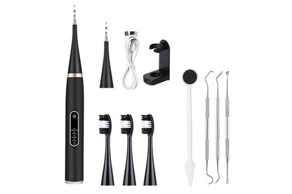 Pet Ultrasonic Tooth Cleaner Dog Plaque Tartar Stain Remover Black