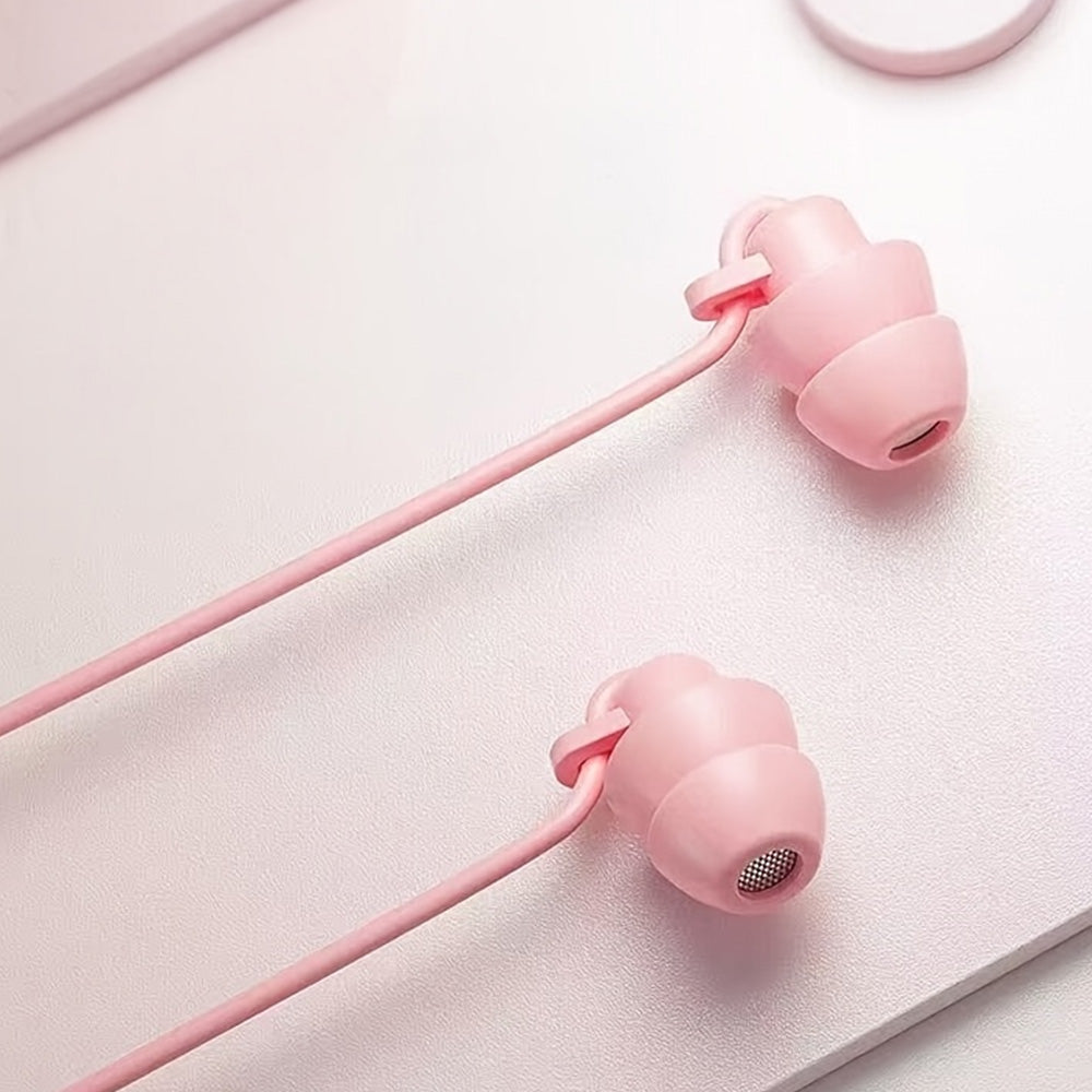 Wired Sleep Headphones in Ear Ultra Lightweight for Side Sleeper-Pink