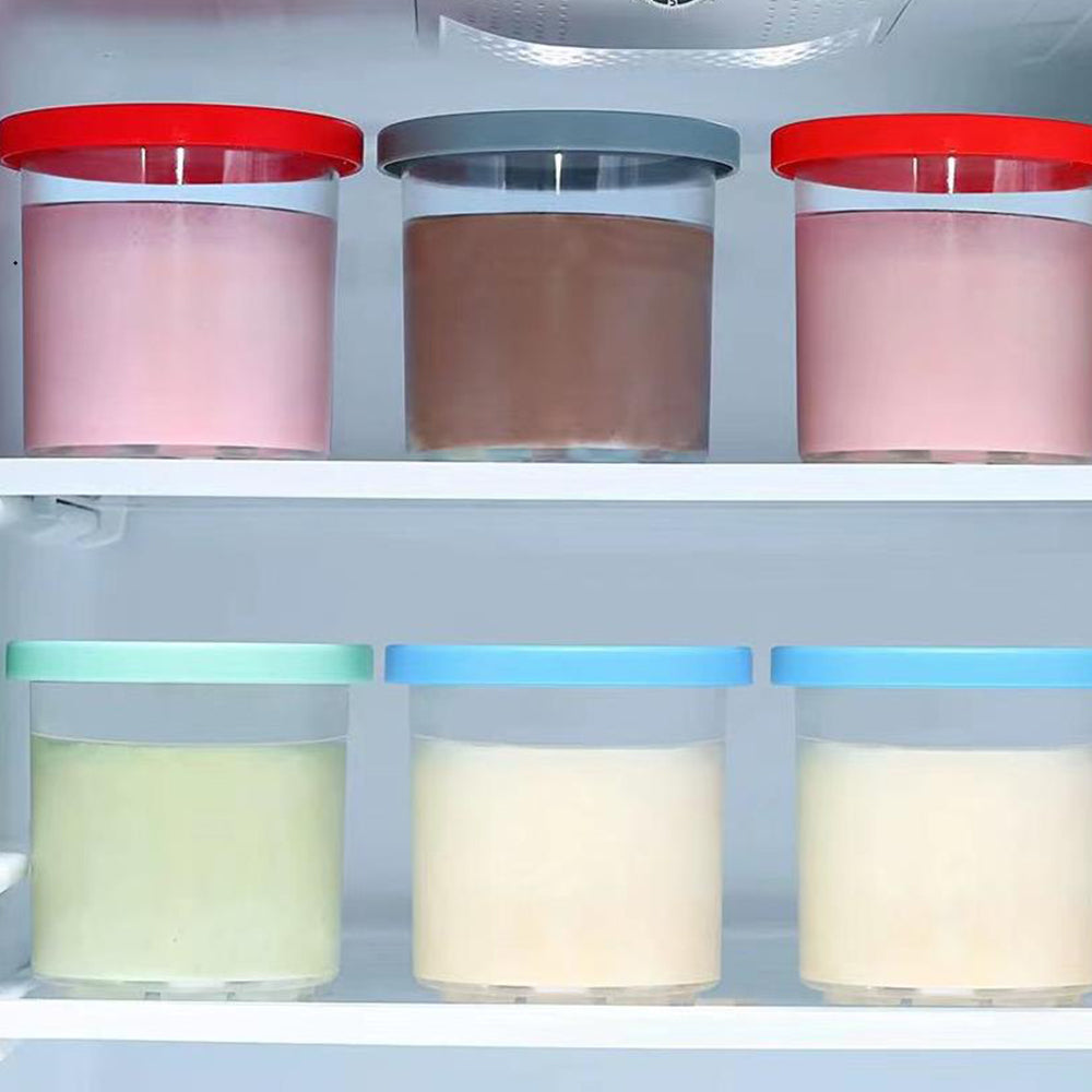 4Pcs Ice Cream Pints Cup Storage Jars with Lids Compatible with Ninja NC299AM C300s Series