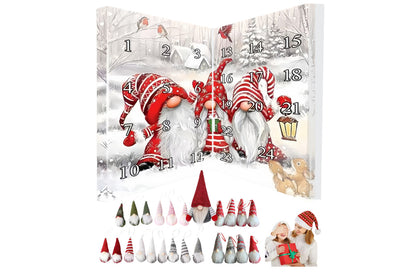 Christmas Gnomes Advent Calendar 2025 24-day Countdown Calendar Dwarf Ornaments-24 Gnome