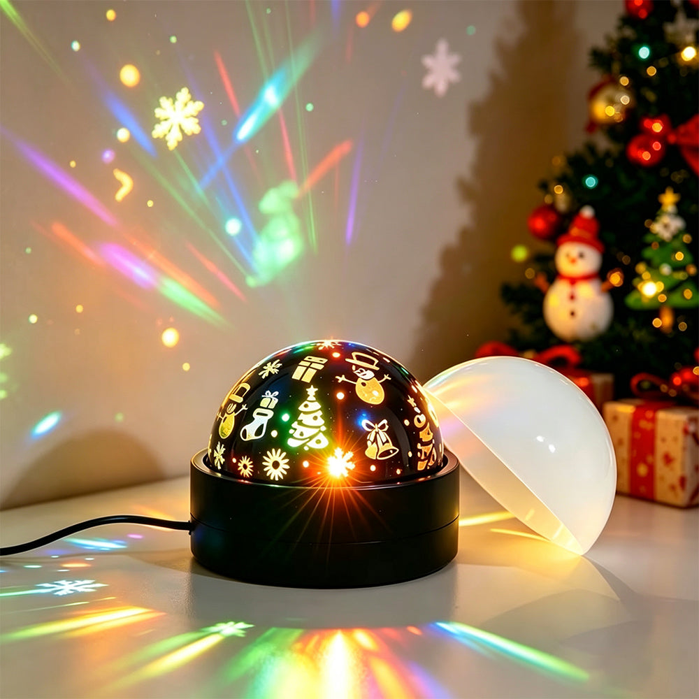 2-in-1 Projection Light Christmas RGB Light with Music Sync - Snow