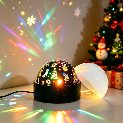 2-in-1 Projection Light Christmas RGB Light with Music Sync - Snow