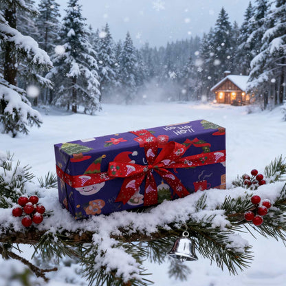 Christmas Wrapping Paper for Gift Wrap - Blue