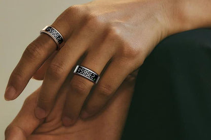 Smart Ring Health Tracker Waterproof Fitness Rings for Heart Rate Sleep-Gold