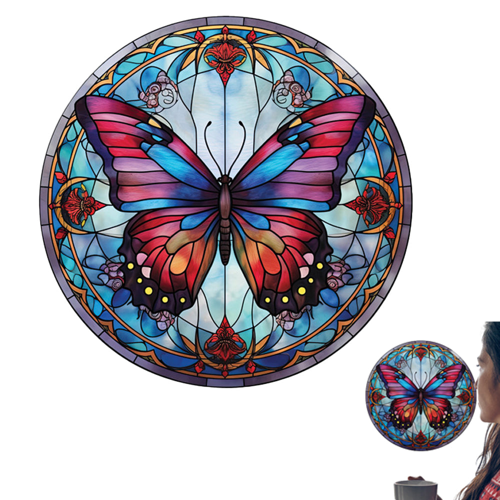 Static Cling Window Sticker Glass Painted Art Decal Window Clings for Home Decoration-Butterfly