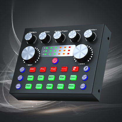 Recording Condenser Microphone Kit with Sound Card for Streaming YouTube TikTok -Black