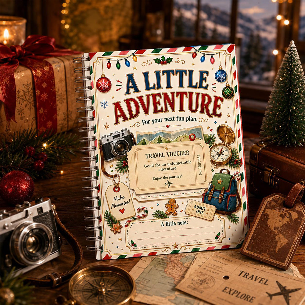 DIY Christmas Gift Card Book with Spiral Binding and Handwritten Notes - Style1
