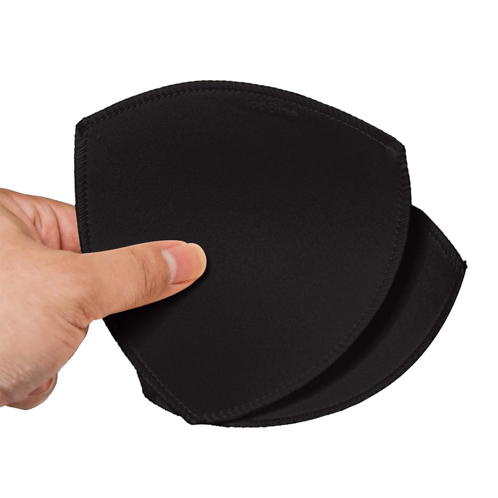 4 Pairs Triangle Replacement Foam Bra Pad Inserts - Black