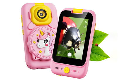 2 in 1 Smart Phone and Microscope Camera Mini Handheld STEM Educational Toy-Pink