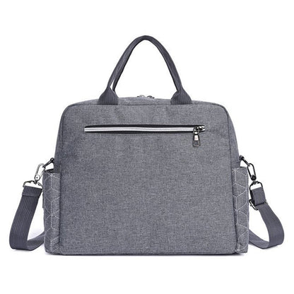 Large Mummy Bag Multi-Pocket Travel Nappy Tote Shoulder Bag Grey