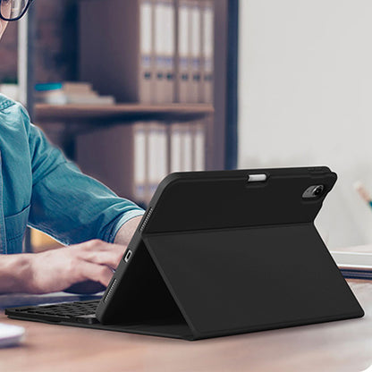 Bluetooth Keyboard Case for iPad 11th 10th Gen A16 Backlit Cover-Black