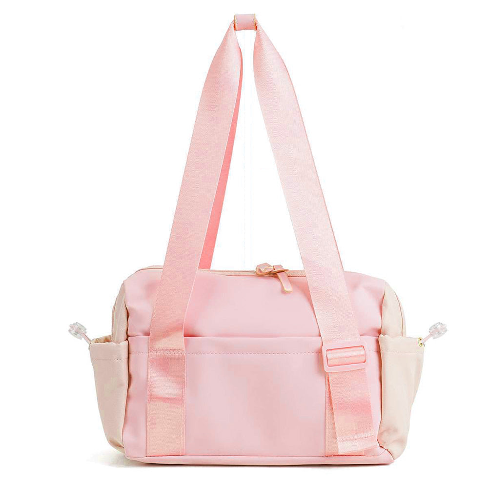 Mini Gym Bag for Women Girls Small Gym Tote Bag with Wet Compartment Workout Sport Shoulder Bag Pink