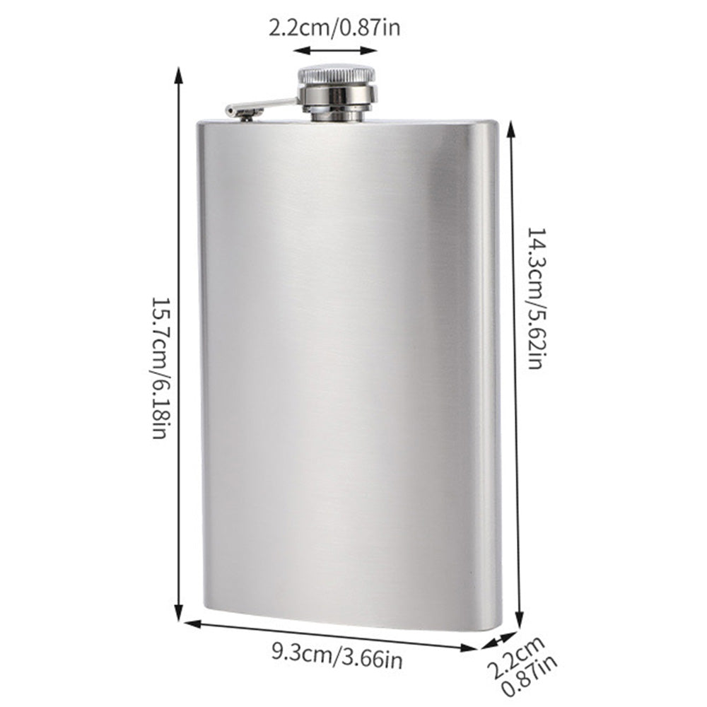 Stainless Steel Hip Flask Portable Leak Resistant Pocket Liquor Bottle