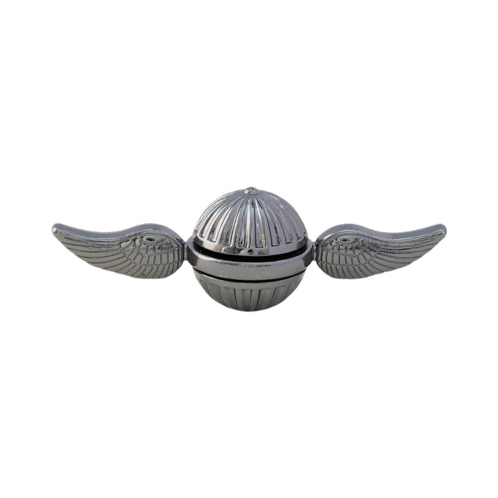 2Pcs Fidget Sphere Spinner Desk Spinning Toy Wings Finger Hand Spinner Black