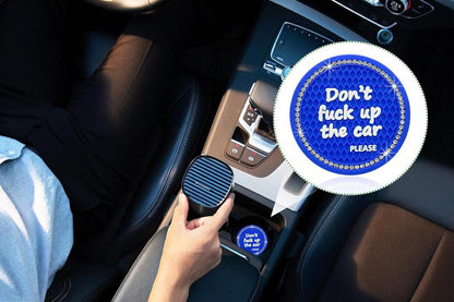 4Pcs Bling Cup Holder Coasters Auto Cup Holder Inserts Anti-Slip for Women Girls -Blue