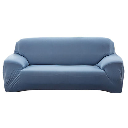 Elastic Stretch Sofa Cover Soft Four-Seater Sofa Cover Non-Slip Sofa Protective Cover -Light Blue