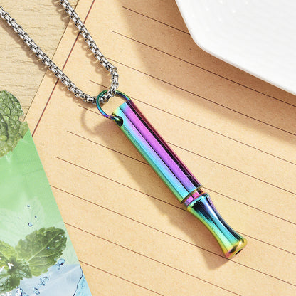 Mint Breathing Necklace with Fidget Ring for Stress Anxiety and Mindful Breathing-Colorful