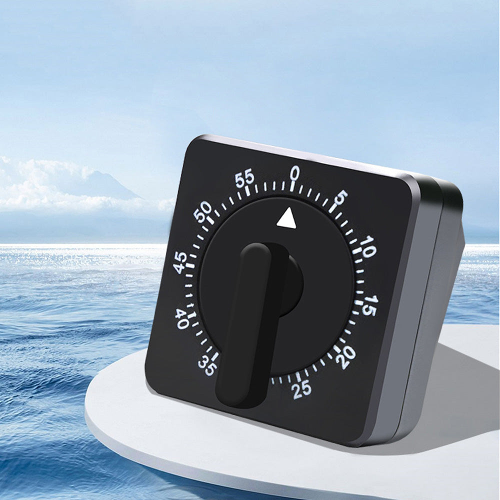 60-Minute Mechanical Kitchen Timer Visual Countdown Timer for Kitchen Cooking Study Black