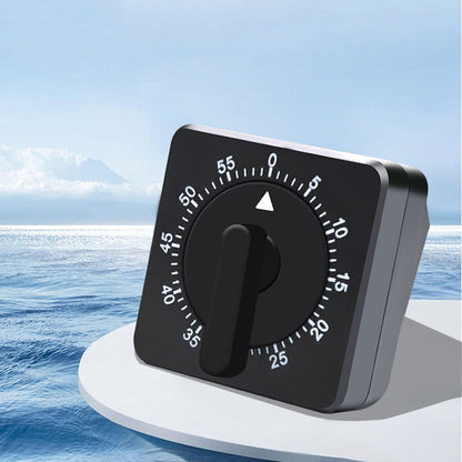 60-Minute Mechanical Kitchen Timer Visual Countdown Timer for Kitchen Cooking Study Black