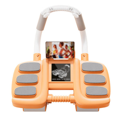 4-Wheel Automatic Rebound Ab Roller with Elbow Support Ab Exercise Machine Orange