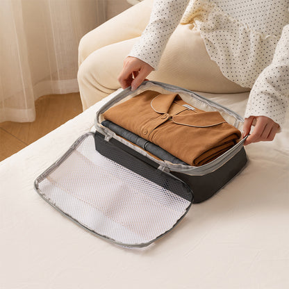 3Pcs Compression Packing Cubes for Travel Lightweight Storage Bags Set-Black
