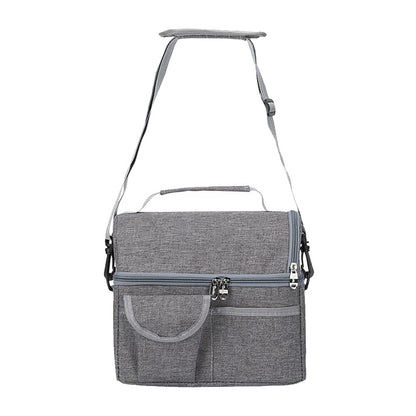 Insulated Lunch Bag Lunch Tote Lunch Box Baby Milk Carrying Bag for Work Picnic Hiking Gray