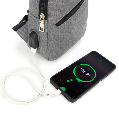 Crossbody Bag Casual Sling Bag Multi-Pocket Chest Bag Grey