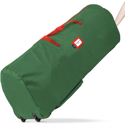 Rolling Christmas Tree Storage Bag Handy with Handle for Easy Carry Green