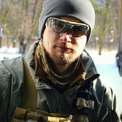 Tactical Glasses Outdoor Sports Goggles with 2 Replacement Lenses Khaki