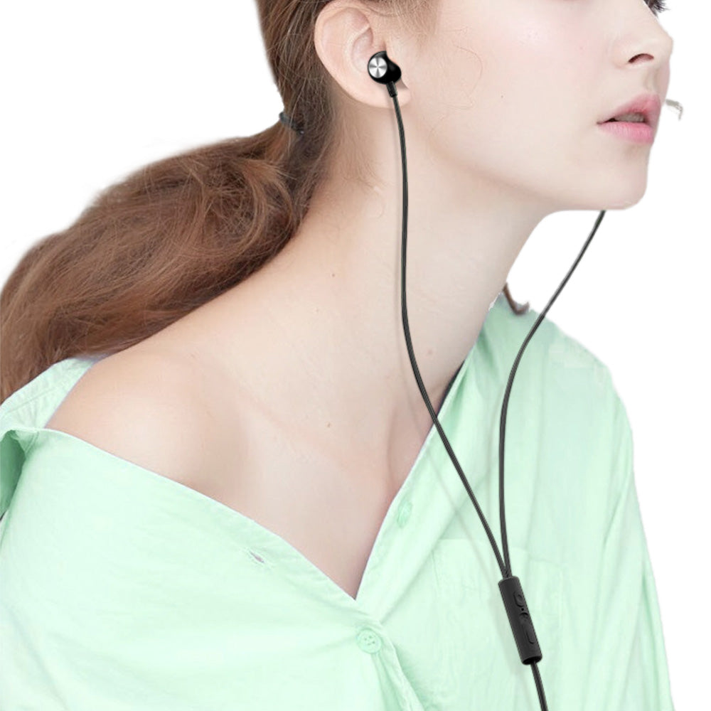 USB-C 3.5MM Wired Headphones In-Ear Earbuds with Microphone Black