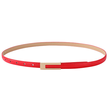 Vintage Womens PU Leather Casual Belt for 72 to 94cm Waist - Red