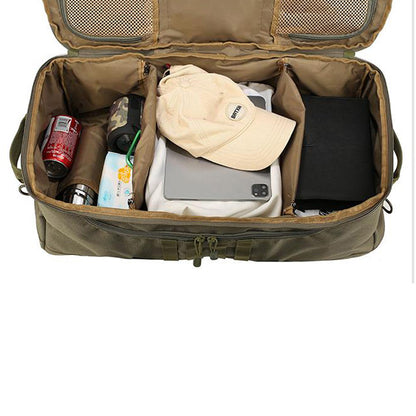 60L Military Tactical Backpack Trekking Rucksack Travel Sports Duffle Bag Khaki