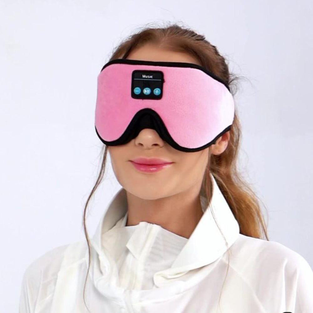 Bluetooth Sleep Mask Wireless Headphone Blackout Music Eye Mask Pink