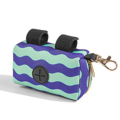 Pet Dog Poop Bag Holder Poo Waste Bags Container for Leash Blue