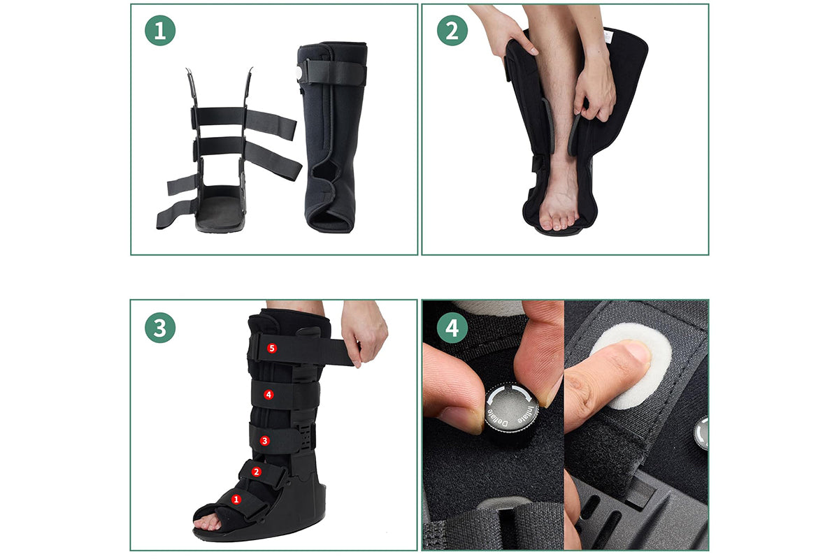 Air Walking Boot Fracture Boot Walking Boot for Broken Foot Sprained Ankle-Tall Walking Boot