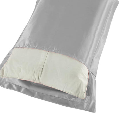 48x74cm Smooth Satin Pillowcase Solid Color Soft Bedding Pillow Cover Silver